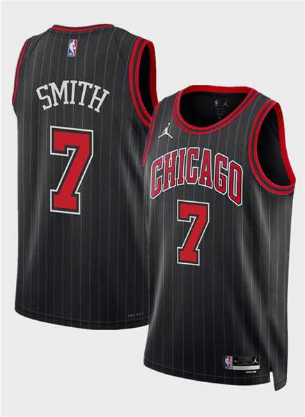 Men%27s Chicago Bulls #7 Jalen Smith Black 2024 Draft Statement Edition Stitched Basketball Jersey Dzhi->mlb youth jerseys->MLB Jersey